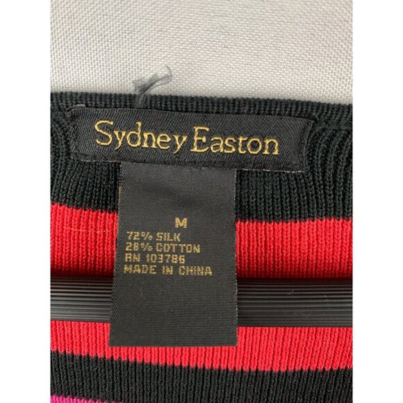Sydney Easton Womens Striped Cardigan Sweater M - Picture 4 of 4